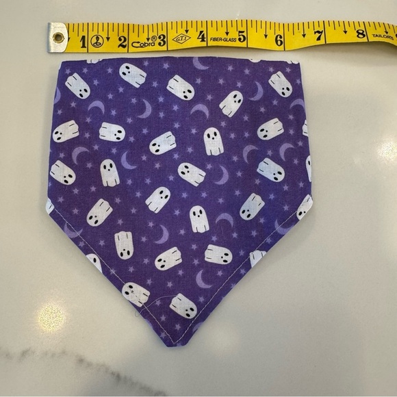 Handmade Reversible Ghost Dog Bandana - Picture 4 of 4